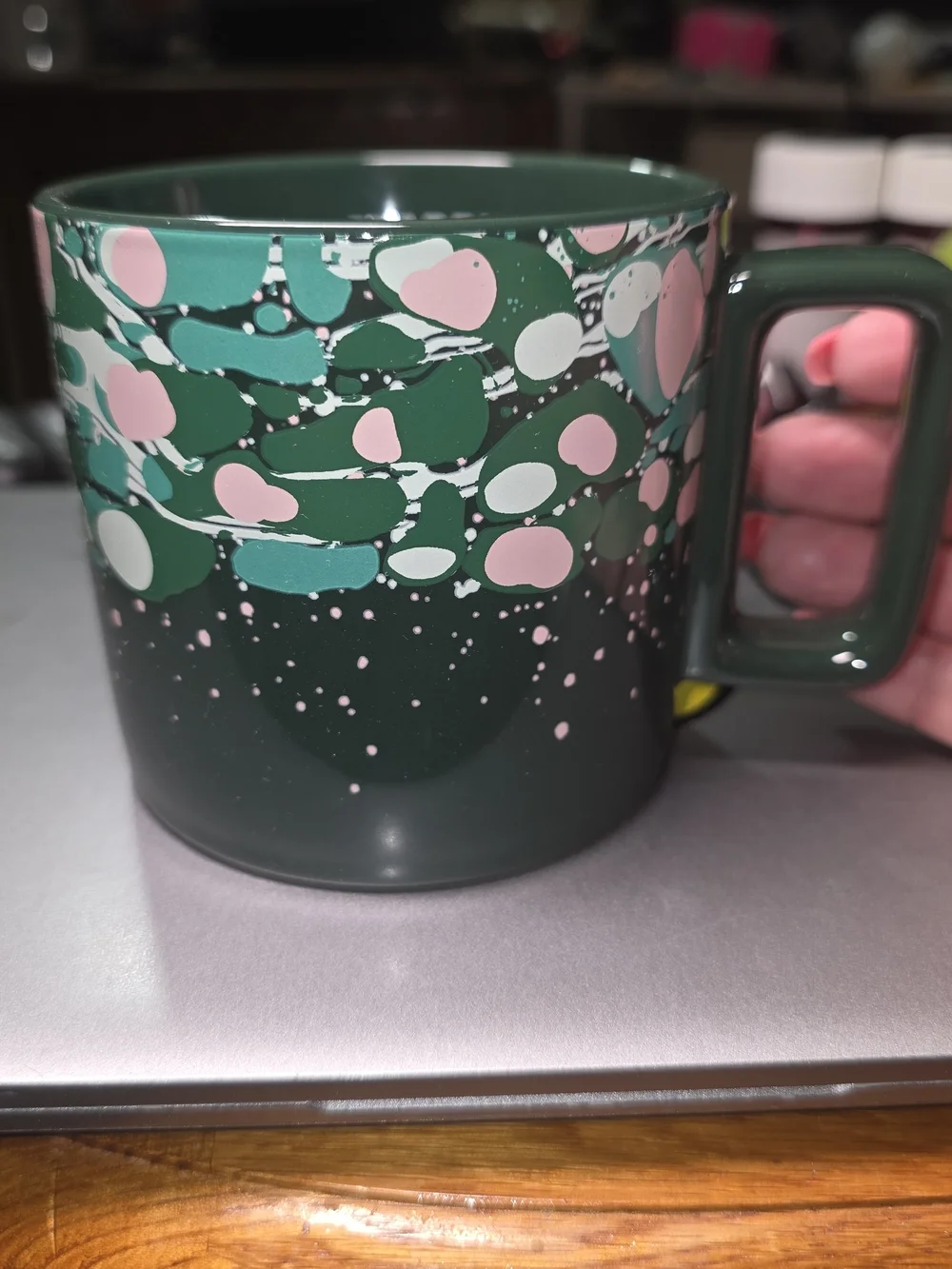 Starbucks 2022 Holiday Venetian Marble Forest Ceramic Coffee Mug 12oz